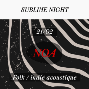 21/02 - NOA, concert folk, indie acoustique